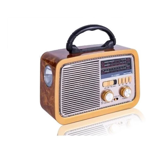 Radio Portatil Retro Mp3 Am Fm Sd