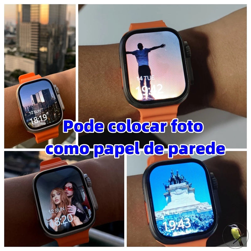 Smartwatch T800 T10 U9 T900 Ultra 2 Series 9 Ultra Calculadora Cardíaca Monitoramento Da Frequência