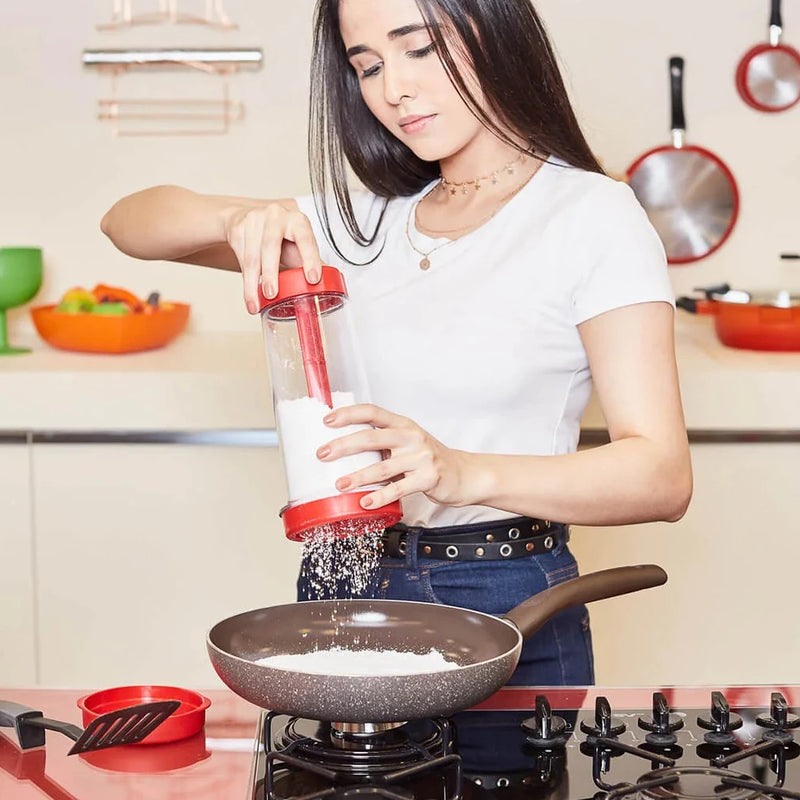 Tapioqueira Peneira Polvilhador - Armazena Tapioca Beiju Tapioca Farinha Cozinha Utensilio