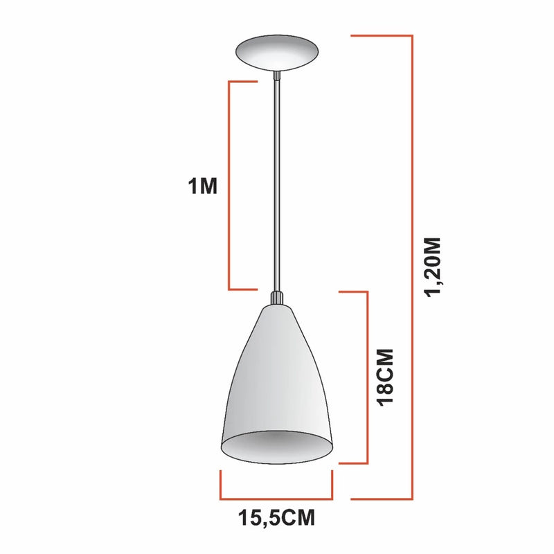 Kit 3 Lustre Arandela