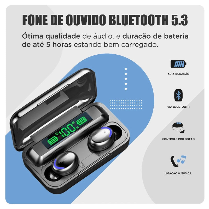 Fone Sem Fio F9-5 - Bluetooth 5.3