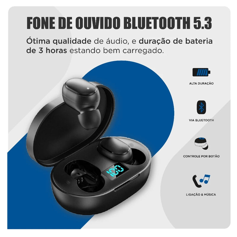 Fone De Ouvido Sem Fio E6s Bluetooth